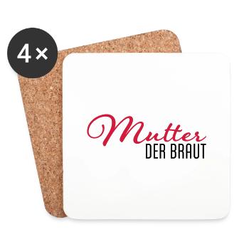mother of the bride - Coasters (set of 4) - white - Front