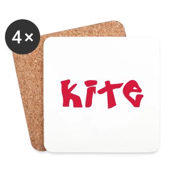 kite_vec_1 en - Coasters (set of 4) - white - Front