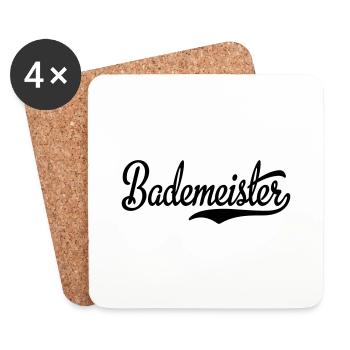 Bademeister - Untersetzer (4er-Set) - Weiß - Vorne