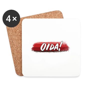 OIDA! - Untersetzer (4er-Set) - Weiß - Vorne