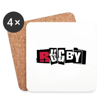 rugby 2 - Coasters (set of 4) - white - Front