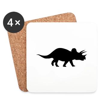 Triceratops - Coasters (set of 4) - white - Front