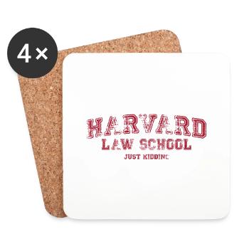 Harvard Law School ... nur ein Scherz - Untersetzer (4er-Set) - Weiß - Vorne