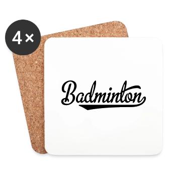 Badminton - Untersetzer (4er-Set) - Weiß - Vorne