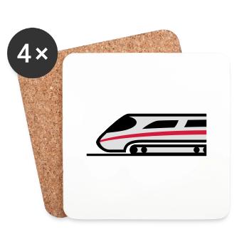 Express Train Logo - Dessous de verre (lot de 4) - blanc - Devant