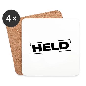 held_stempel_ke1 - Coasters (set of 4) - white - Front