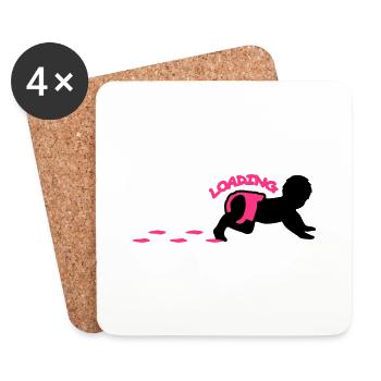 Baby Loading Design - Dessous de verre (lot de 4) - blanc - Devant