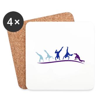 animation capoeira groupe - Dessous de verre (lot de 4) - blanc - Devant