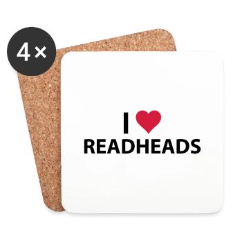 i_love_redheads - Coasters (set of 4) - white - Front