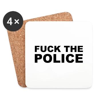 Fuck The Police - Untersetzer (4er-Set) - Weiß - Vorne