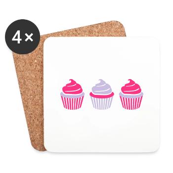 Cupcake - Untersetzer (4er-Set) - Weiß - Vorne