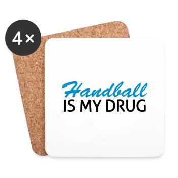 Handball is my drug - Untersetzer (4er-Set) - Weiß - Vorne
