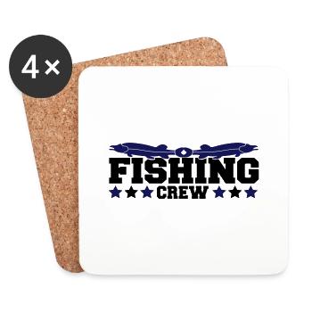 fishing_crew2 - Dessous de verre (lot de 4) - blanc - Devant