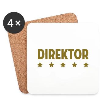Direktor Direktorin Leiter Leiterin Schule Führer - Untersetzer (4er-Set) - Weiß - Vorne