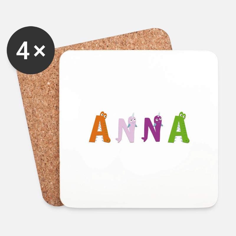 Anna - Coasters (set of 4) - white