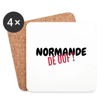 Normandie / Normand / Normande / France/ Normandy - Coasters (set of 4) - white - Front