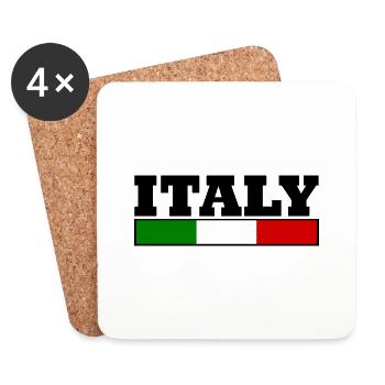 Italy flag - Coasters (set of 4) - white - Front