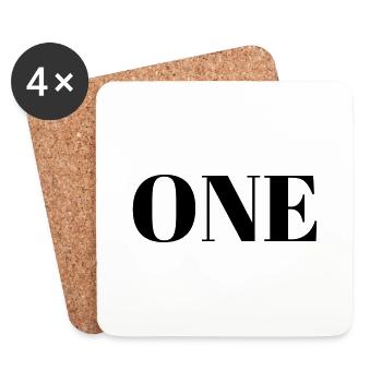 ONE - Untersetzer (4er-Set) - Weiß - Vorne