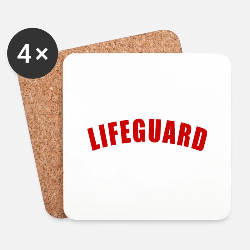 LIFEGUARD GESCHENK LEBENSRETTER STRAND MEER OCEAN - Untersetzer (4er-Set) - Weiß