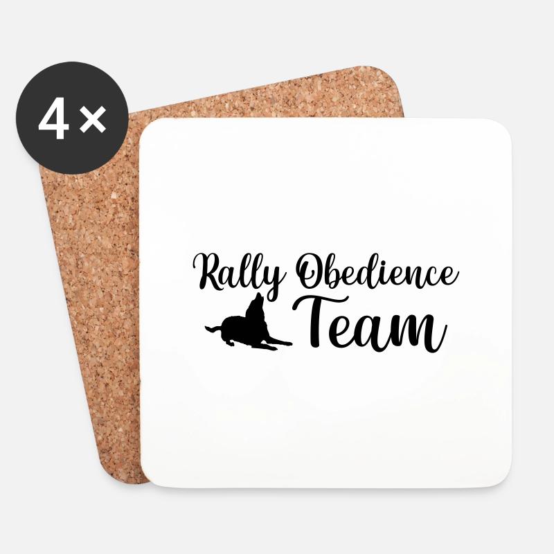 Rally Obedience Hundesport - Untersetzer (4er-Set) - Weiß