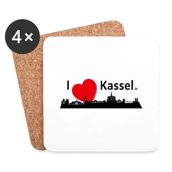 i love kassel - Untersetzer (4er-Set) - Weiß - Vorne