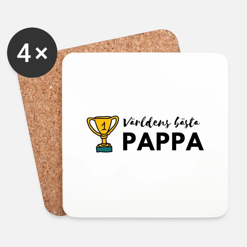 Der beste Vater der Welt - Untersetzer (4er-Set) - Weiß