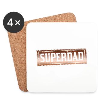 Superdad - Untersetzer (4er-Set) - Weiß - Vorne