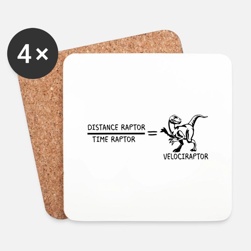 Velociraptor Geschenk Lehrerin Schule Professor - Untersetzer (4er-Set) - Weiß