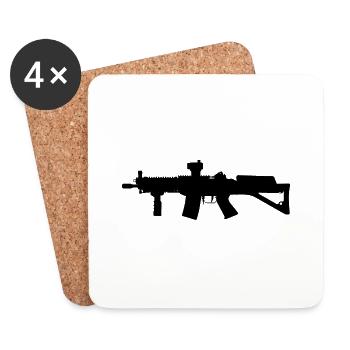 Swiss army, Sig SG 552 automatic assault rifle - Coasters (set of 4) - white - Front