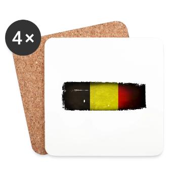 Millésime Belgique - Dessous de verre (lot de 4) - blanc - Devant