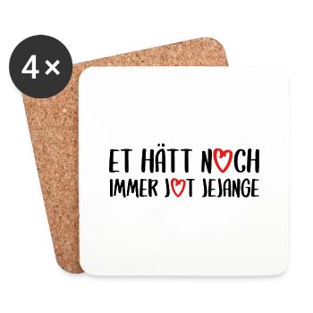 Plattdeutsch Spruch Text Schrift es ist noch immer - Untersetzer (4er-Set) - Weiß - Vorne