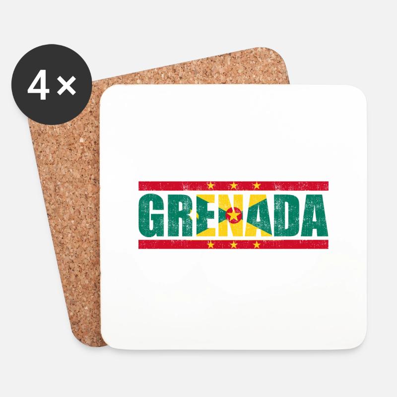 Grenada - Untersetzer (4er-Set) - Weiß