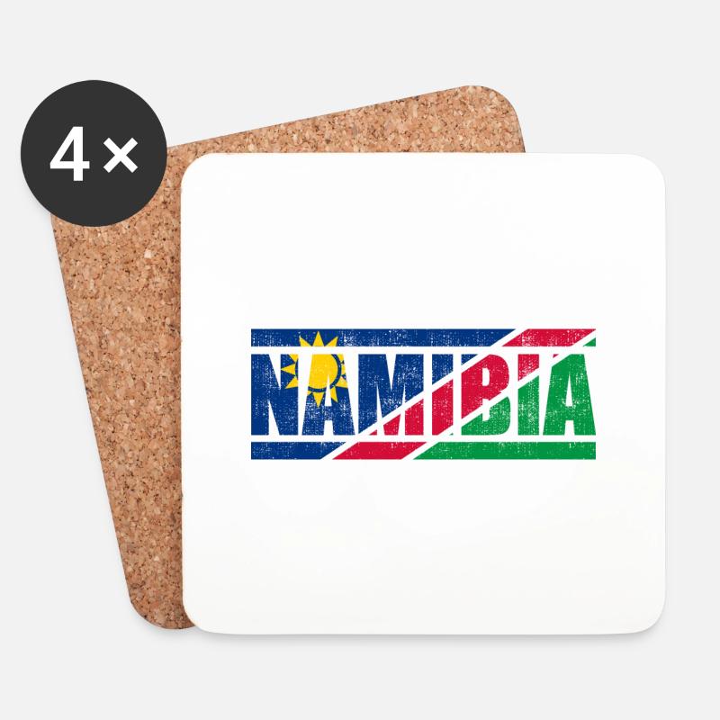 Namibia - Untersetzer (4er-Set) - Weiß