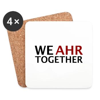We AHR together | Ahrtal Hochwasser SolidAHRität - Untersetzer (4er-Set) - Weiß - Vorne
