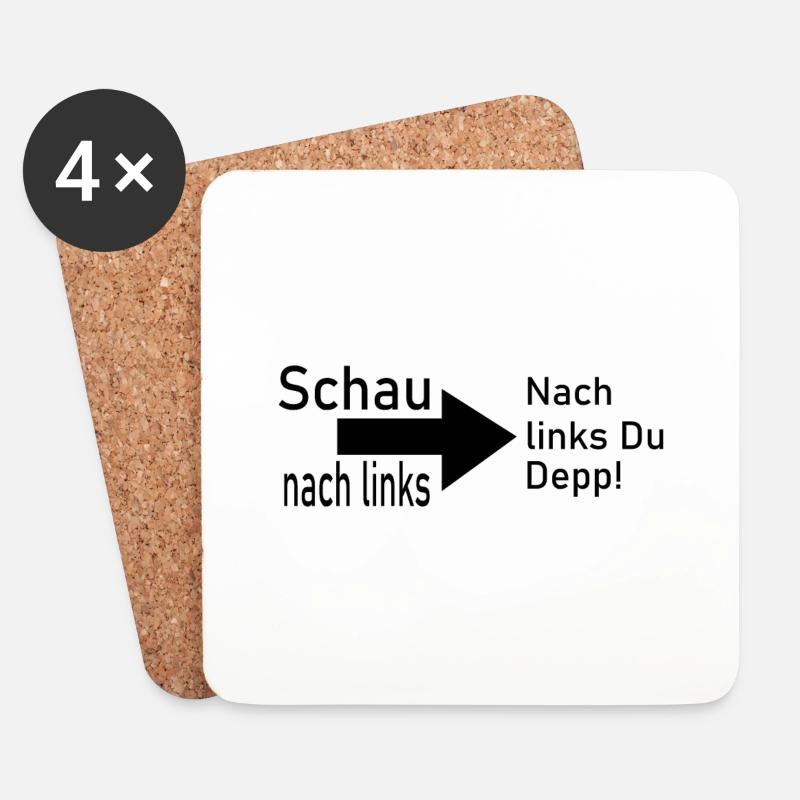 Fun Spaß Lustige - Untersetzer (4er-Set) - Weiß