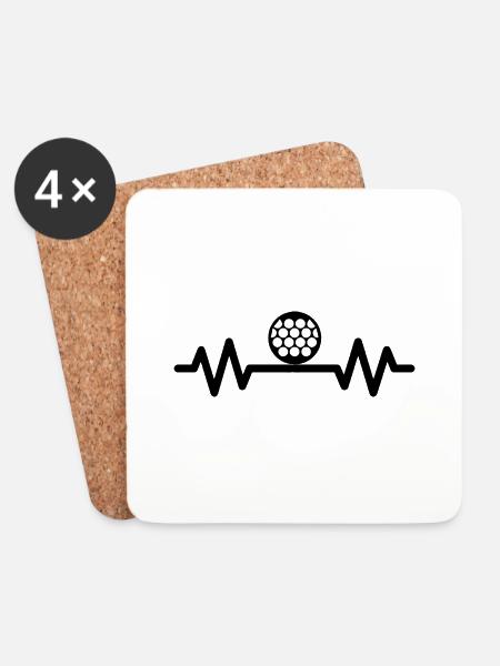 golf sport - Untersetzer (4er-Set) - Weiß