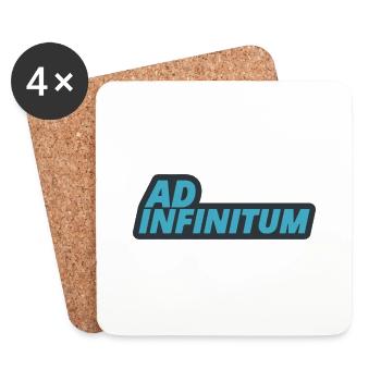 Ad Infinitum - Latin - Infini - Dessous de verre (lot de 4) - blanc - Devant