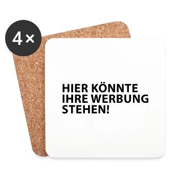 Hier könnte Ihre Werbung Stehen! - Untersetzer (4er-Set) - Weiß - Vorne