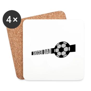 Sport Design Soccer Dad - Untersetzer (4er-Set) - Weiß - Vorne