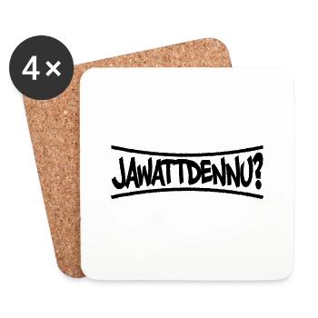 Farbe änderbar | Ja was denn jetzt? - Untersetzer (4er-Set) - Weiß - Vorne