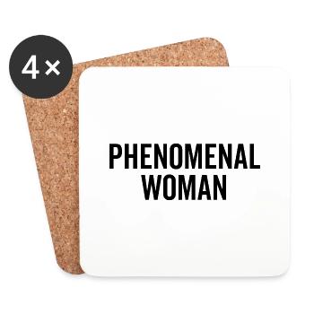 Phenomenal Woman - Coasters (set of 4) - white - Front
