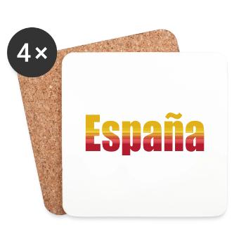 Coupe du monde en Espagne - Dessous de verre (lot de 4) - blanc - Devant