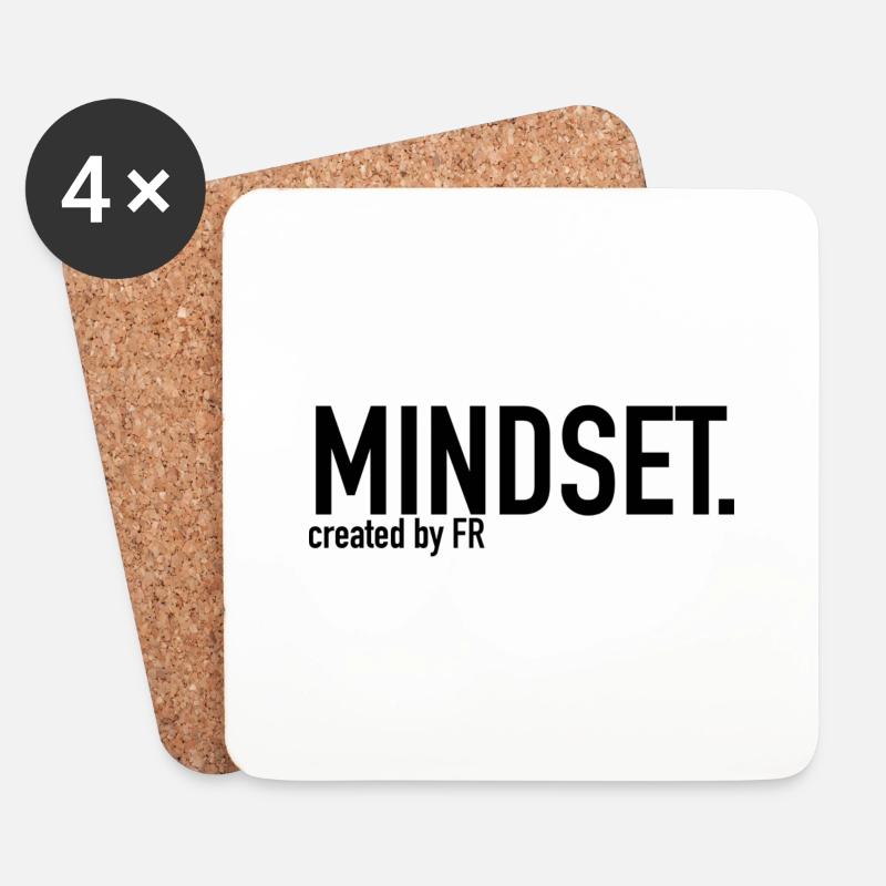 MINDSET. - Untersetzer (4er-Set) - Weiß