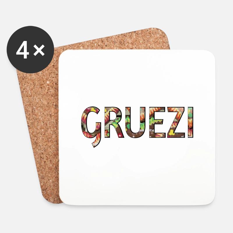GRUEZI - Untersetzer (4er-Set) - Weiß