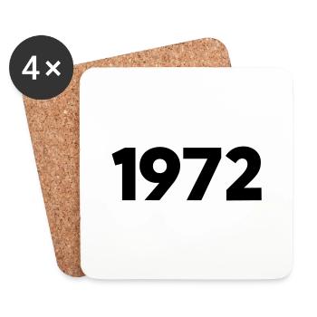 1972 Year of birth - Coasters (set of 4) - white - Front