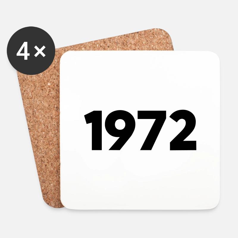 1972 Jahr Geburtsjahr - Untersetzer (4er-Set) - Weiß