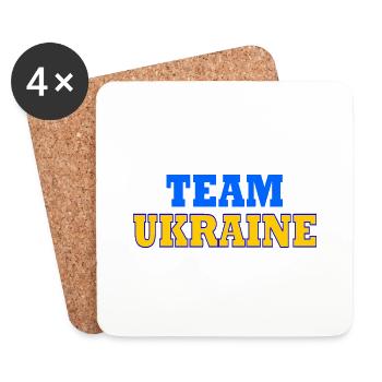 Team ukraine - Dessous de verre (lot de 4) - blanc - Devant
