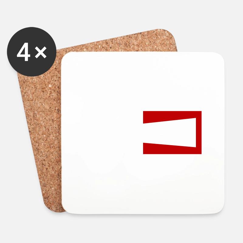 Rahmen für eigenen Schriftzug Text - Untersetzer (4er-Set) - Weiß