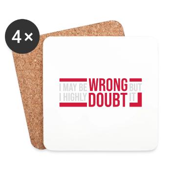 I may be wrong - Coasters (set of 4) - white - Front