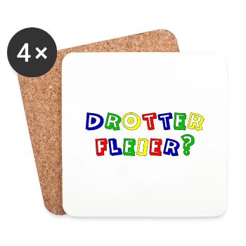 drotter fleier rand schwarz - Untersetzer (4er-Set) - Weiß - Vorne